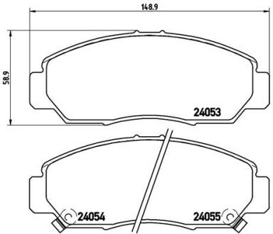 Гальмівні колодки дискові BRE BREMBO P28 047