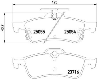 Гальмівні колодки дискові BRE BREMBO P28 070