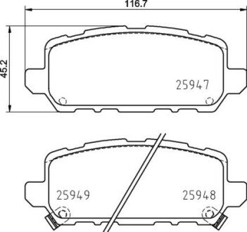 Гальмівні колодки дискові BRE BREMBO P28 090