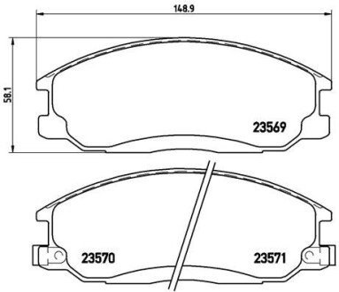 Гальмівні колодки дискові BRE BREMBO P30 013