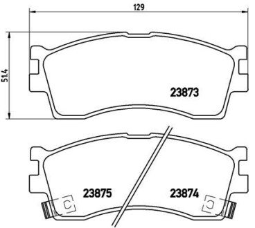 Гальмівні колодки дискові BRE BREMBO P30 016