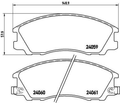 Гальмівні колодки дискові BRE BREMBO P30 017