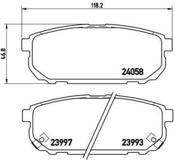 Гальмівні колодки дискові BRE BREMBO P30 023 (фото 1)