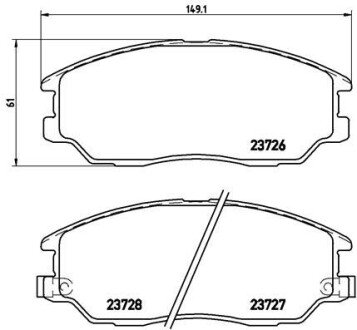 Гальмівні колодки дискові BRE BREMBO P30 028 (фото 1)