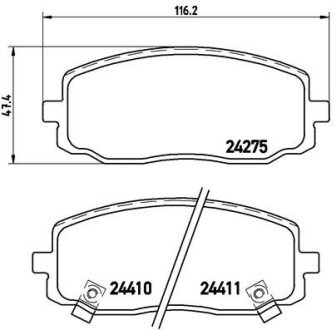 Гальмівні колодки дискові BRE P30 032 BREMBO P30032