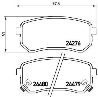 Гальмівні колодки дискові BRE BREMBO P30 033 (фото 1)