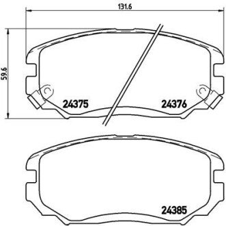 Гальмівні колодки дискові BRE P30 038 BREMBO P30038