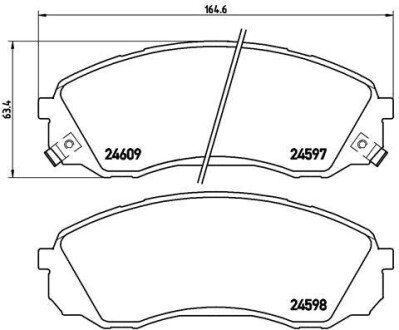 Гальмівні колодки дискові BRE BREMBO P30 041 (фото 1)