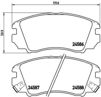 Гальмівні колодки дискові BRE BREMBO P30 043