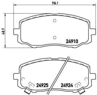 Гальмівні колодки дискові BREMBO P30 045