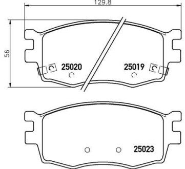 Гальмівні колодки дискові BRE BREMBO P30 069