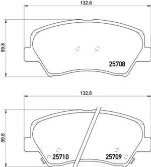 Гальмівні колодки дискові BRE P30 073 BREMBO P30073