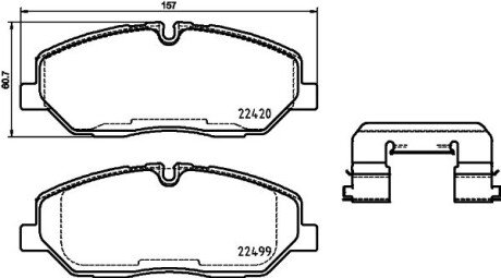 Гальмівні колодки дискові BRE BREMBO P30 084