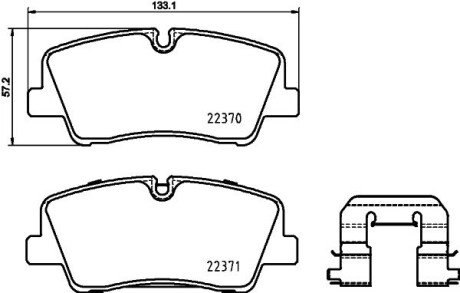 Гальмівні колодки дискові BRE BREMBO P30 085 (фото 1)