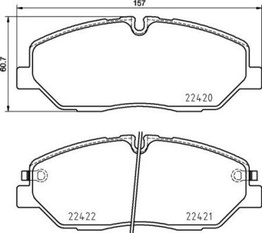 Гальмівні колодки дискові BRE BREMBO P30 090 (фото 1)