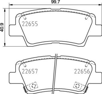 Гальмівні колодки дискові BRE BREMBO P30 103