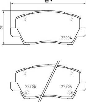 Гальмівні колодки дискові BRE BREMBO P30 114