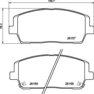 Комплект гальмівних колодок BRE P30 116 BREMBO P30116