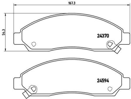 Гальмівні колодки дискові BRE BREMBO P34 005