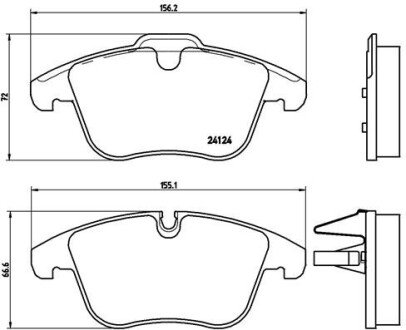 Гальмівні колодки дискові BRE P36 022 BREMBO P36022