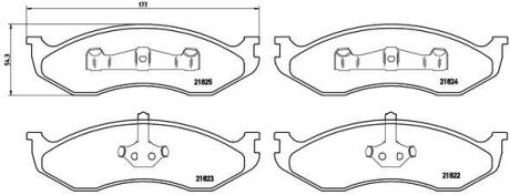 Гальмівні колодки дискові BRE BREMBO P37 004