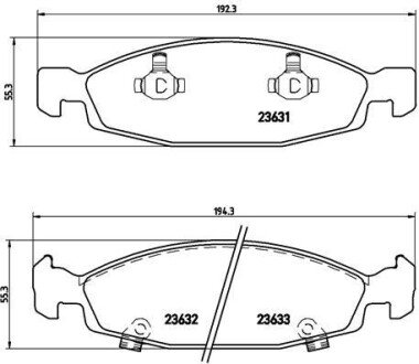 Гальмівні колодки дискові BRE BREMBO P37 005