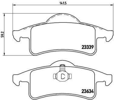 Гальмівні колодки дискові BRE BREMBO P37 006