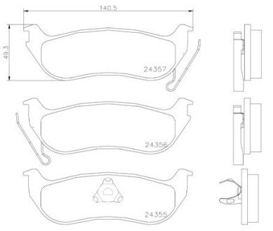 Гальмівні колодки дискові BRE BREMBO P37 009