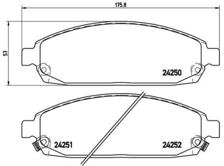 Гальмівні колодки дискові BRE P37 010 BREMBO P37010