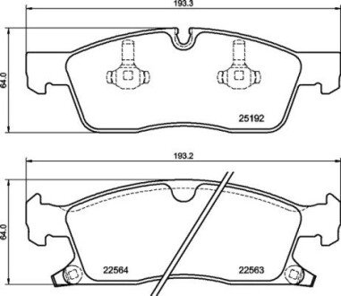 Гальмівні колодки дискові BRE BREMBO P37 027