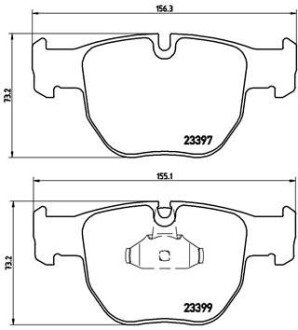 Гальмівні колодки дискові BRE BREMBO P44 012