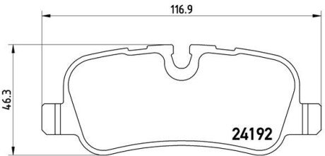 Гальмівні колодки дискові BRE P44 019 BREMBO P44019 (фото 1)