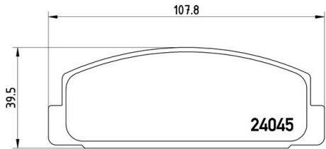 Колодка гальм. диск. MAZDA 6 (GG, GY, GF) задн. BREMBO P 49 036