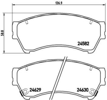 Гальмівні колодки дискові BRE BREMBO P49 039