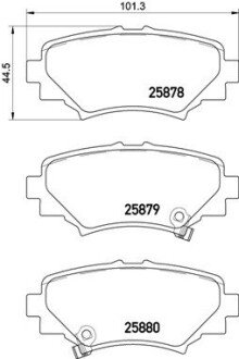 Комплект гальмівних колодок з 4 шт. дисків BREMBO P49049 (фото 1)