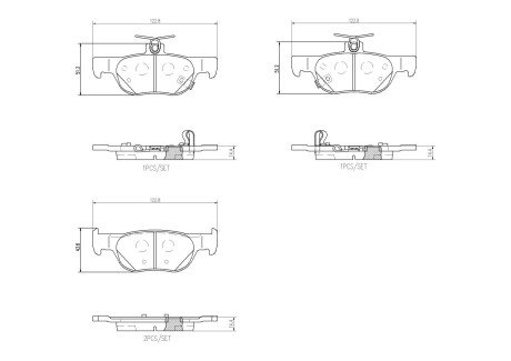 Гальмівні колодки дискові BRE BREMBO P49 064