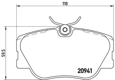 Гальмівні колодки дискові BRE BREMBO P50 008