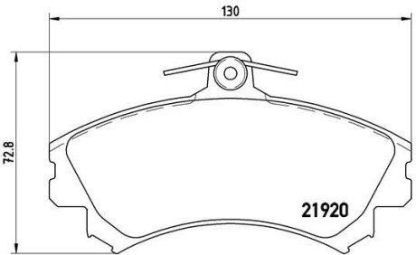 Гальмівні колодки дискові BRE BREMBO P50 055