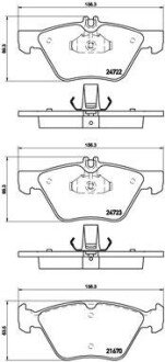 Гальмівні колодки дискові BRE BREMBO P50 075