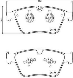 Гальмівні колодки дискові BRE BREMBO P50 105