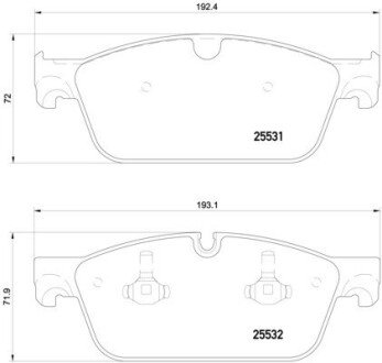 Гальмівні колодки дискові BRE BREMBO P50 112