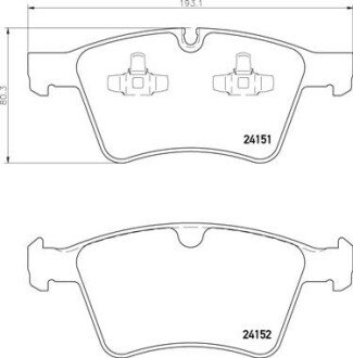 Гальмівні колодки дискові BRE BREMBO P50 115