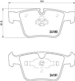 Гальмівні колодки дискові BRE BREMBO P50 116