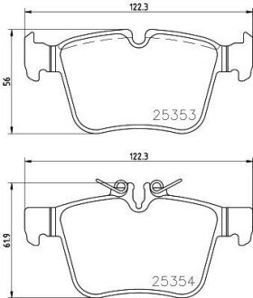 Комплект гальмівних колодок з 4 шт. дисків BREMBO P50122 (фото 1)