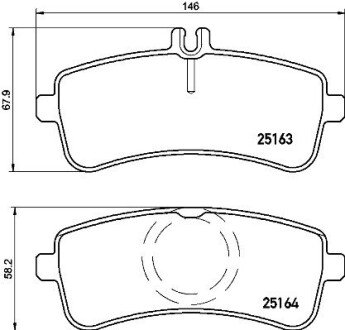 Гальмівні колодки дискові BRE P50 125 BREMBO P50125