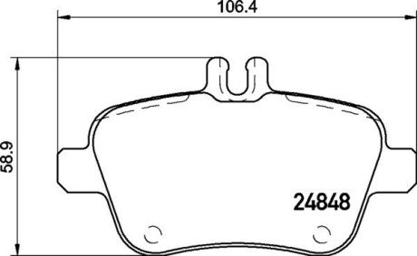 Гальмівні колодки дискові BRE BREMBO P50 135 (фото 1)