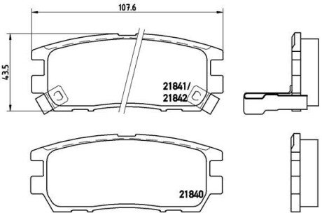 Гальмівні колодки дискові BRE BREMBO P54 018