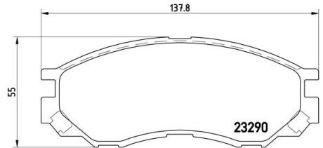 Гальмівні колодки дискові BRE BREMBO P54 020