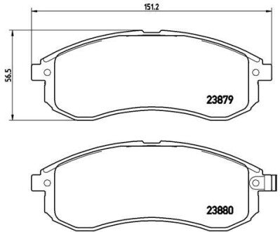 Гальмівні колодки дискові BRE BREMBO P54 033