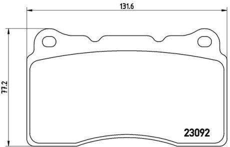 Комплект гальмівних колодок BREMBO P54040